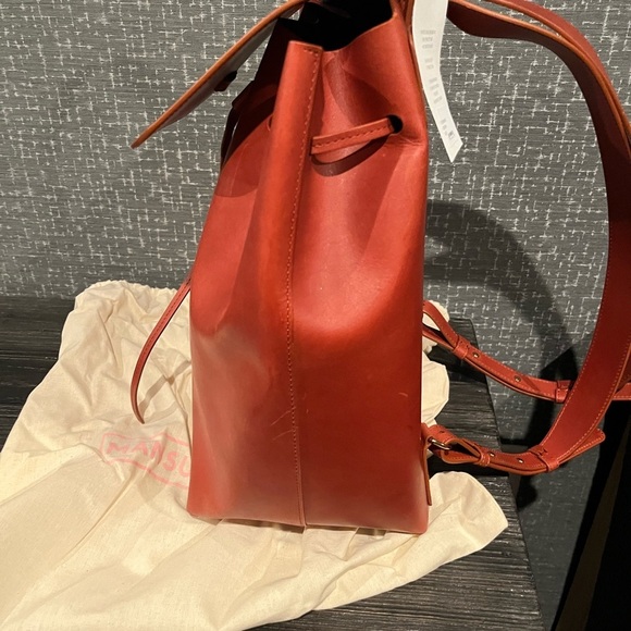 NWT MANSUR GAVRIEL Leather Backpack Brandy Avion main image 8